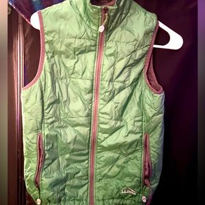 LL Bean Vests vibrant Green & great for layering!